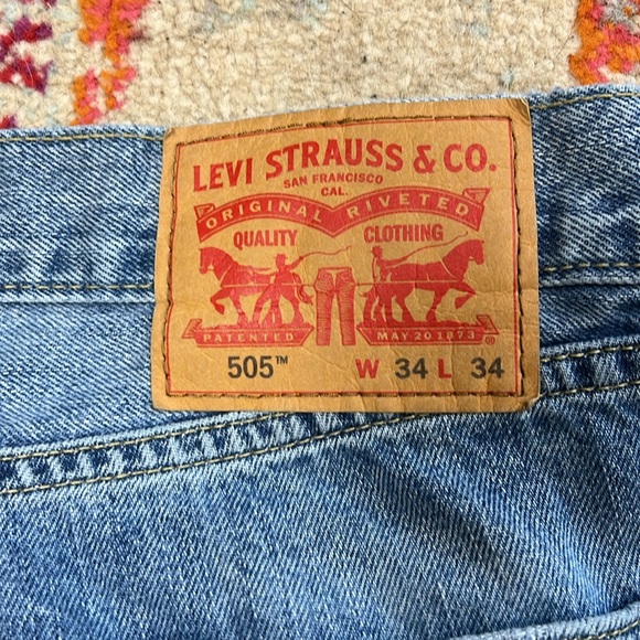 NWOT Men’s  505™ Regular Straight Fit Non-Stretch Jeans 34x34 - Picture 10 of 10